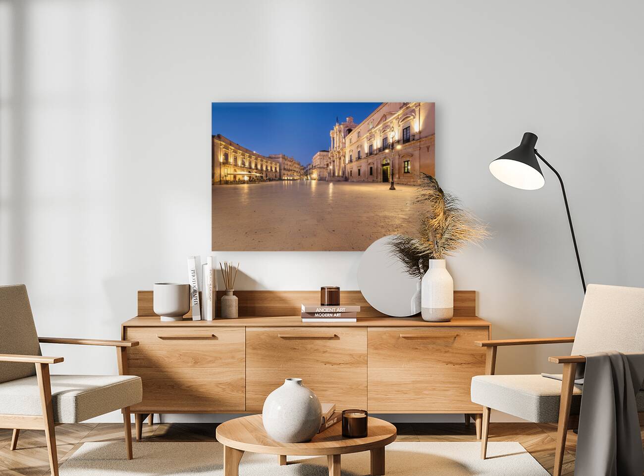 Syracuse Sicily Italy. The Cathedral of Syracuse in Ortygia Island Reproduction