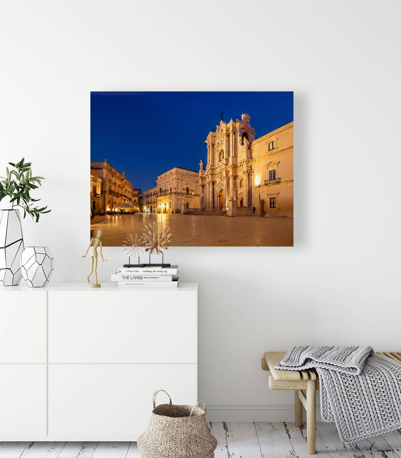 Syracuse Sicily Italy. The Cathedral of Syracuse in Ortygia Island Reproduction
