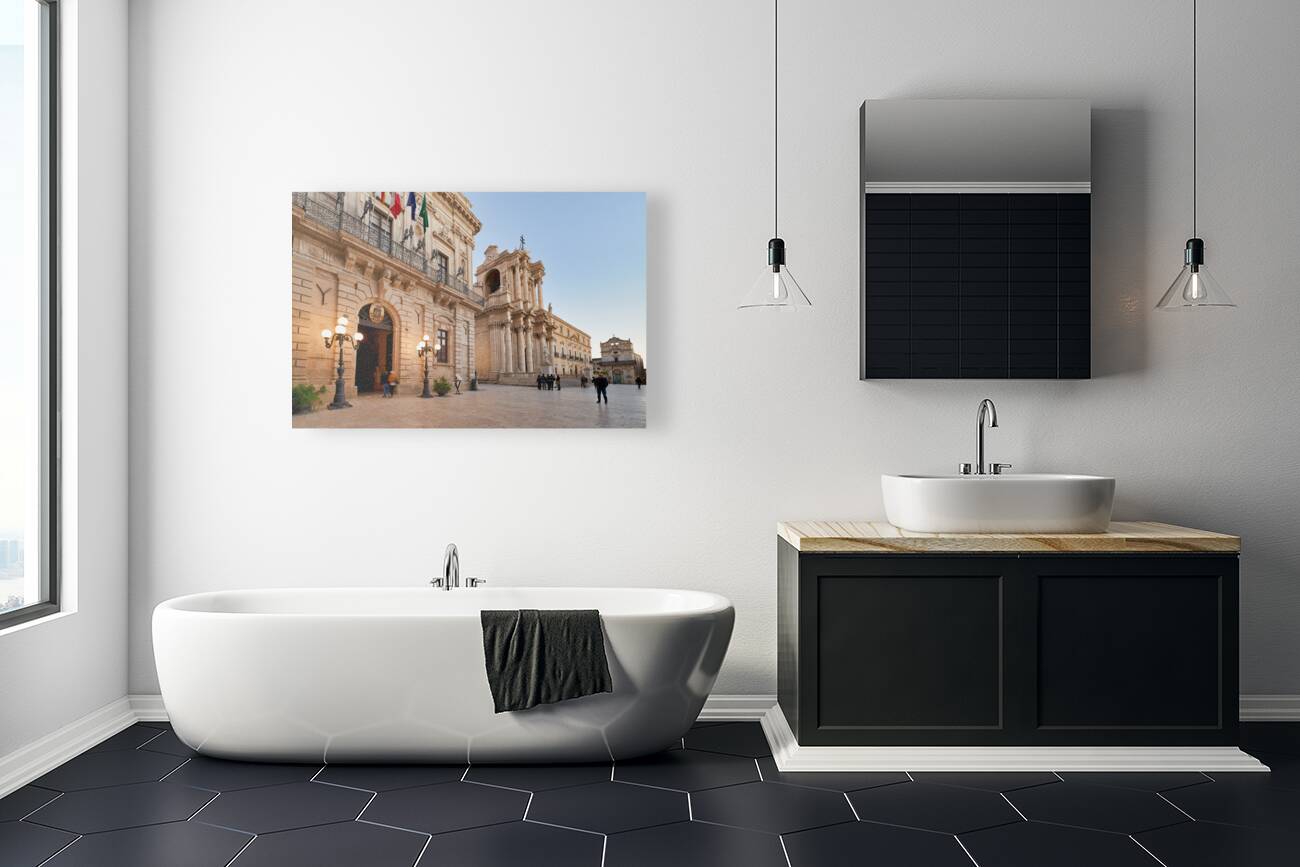 The Town Hall of Syracuse Ortygia. in Piazza Duomo. Sicily Italy Reproduction