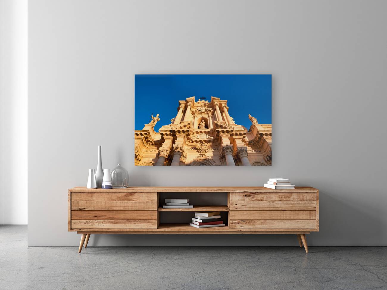 The Cathedral of Syracuse Duomo di Siracusa formally the Cattedrale metropolitana della Natività di Maria Santissima is an ancient Catholic church in Syracuse Sicily the seat of the Roman Catholic Archdiocese of Siracusa. Its structure is originally a Gre Reproduction