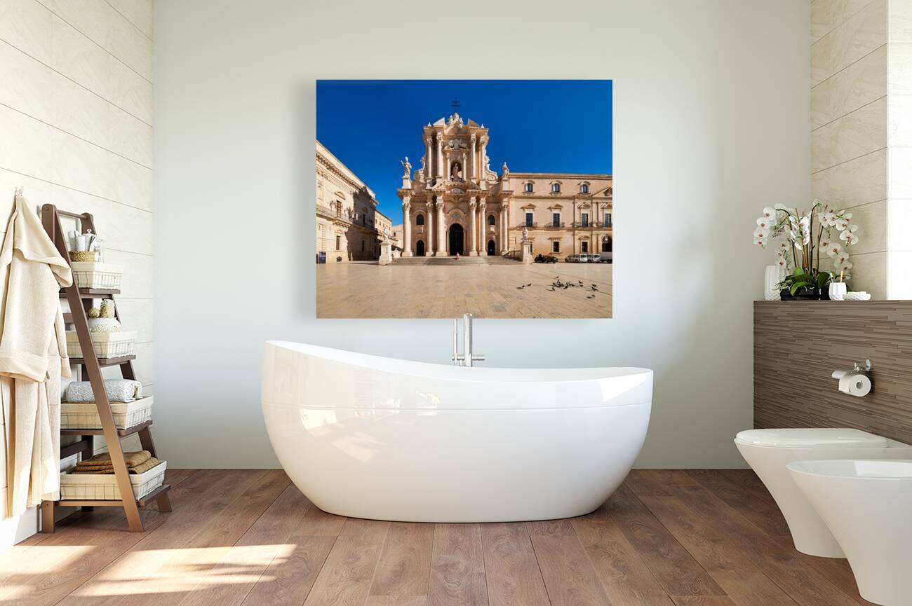 The Cathedral of Syracuse Duomo di Siracusa formally the Cattedrale metropolitana della Natività di Maria Santissima is an ancient Catholic church in Syracuse Sicily the seat of the Roman Catholic Archdiocese of Siracusa. Its structure is originally a Gre Reproduction