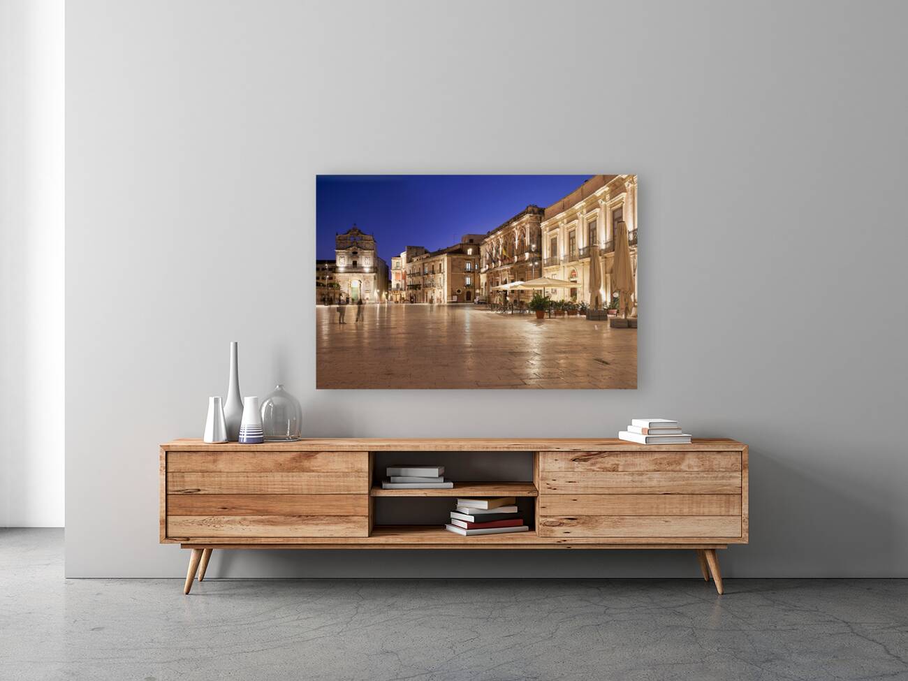 Santa Lucia Alla Badia church in the Piazza Duomo of Syracuse Ortygia Sicily Italy Reproduction