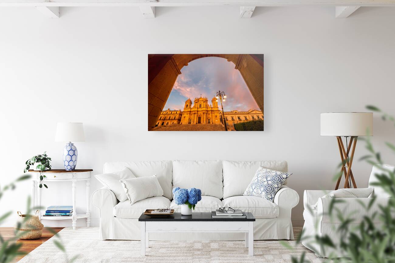 Noto Sicily Italy. The Cathedral Reproduction