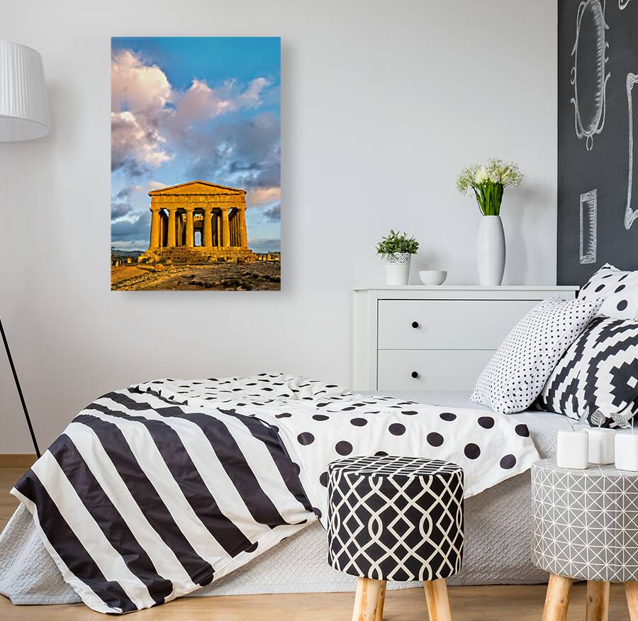 Agrigento Sicily Italy. Temple of Concordia in the Valley of the Temples Reproduction