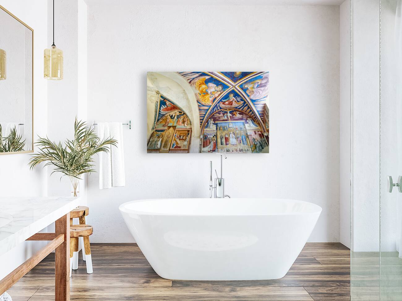 Montefalco Umbria Italy. San Francesco Church frescoed by Benozzo Gozzoli Reproduction