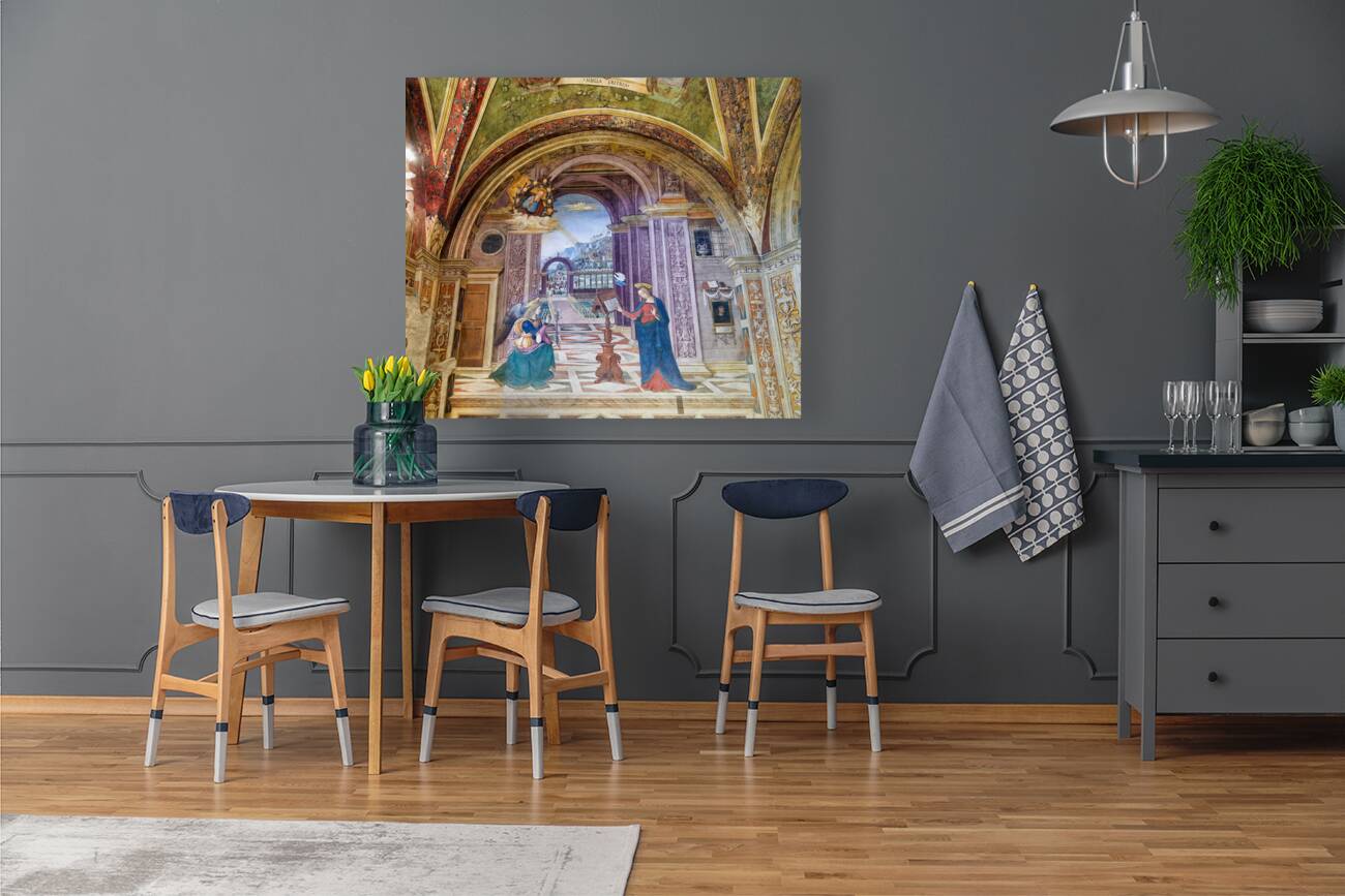 Spello Umbria Italy. Baglioni Chapel frescoed by Pinturicchio in Santa Maria Maggiore Church Reproduction