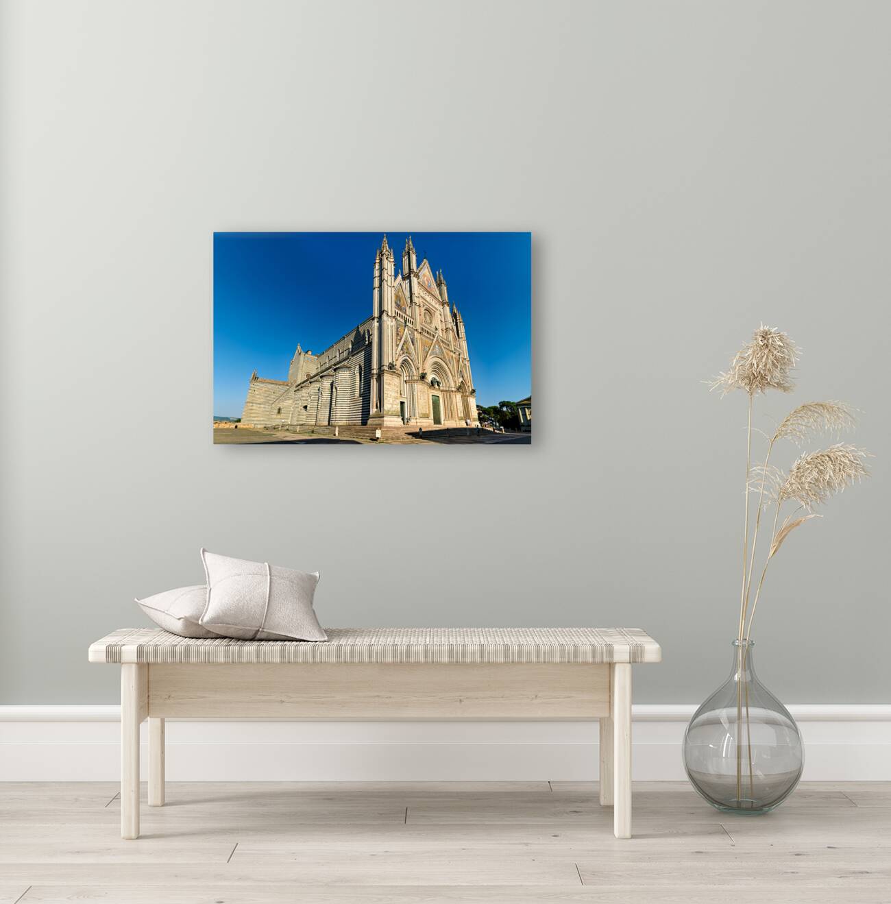 Orvieto Umbria Italy. The facade of the Cathedral Reproduction