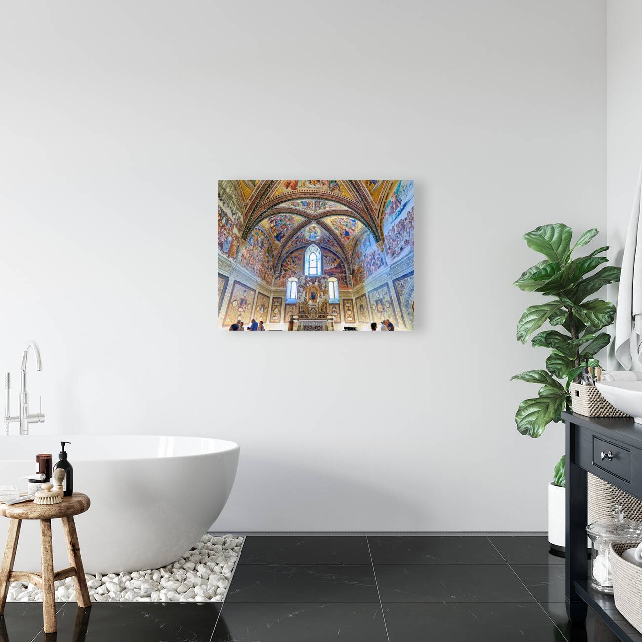 Orvieto Umbria Italy. The chapel of the Madonna di San Brizio frescoed by Fra Angelico Benozzo Gozzoli and Luca Signorelli Reproduction