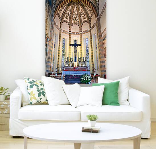 Verona Veneto Italy. The altar of the Basilica of Saint Anastasia Reproduction