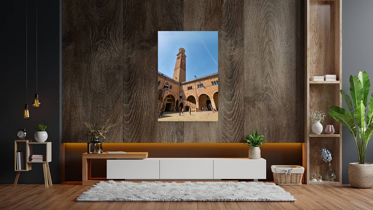 Verona Veneto Italy. Torre dei Lamberti Reproduction