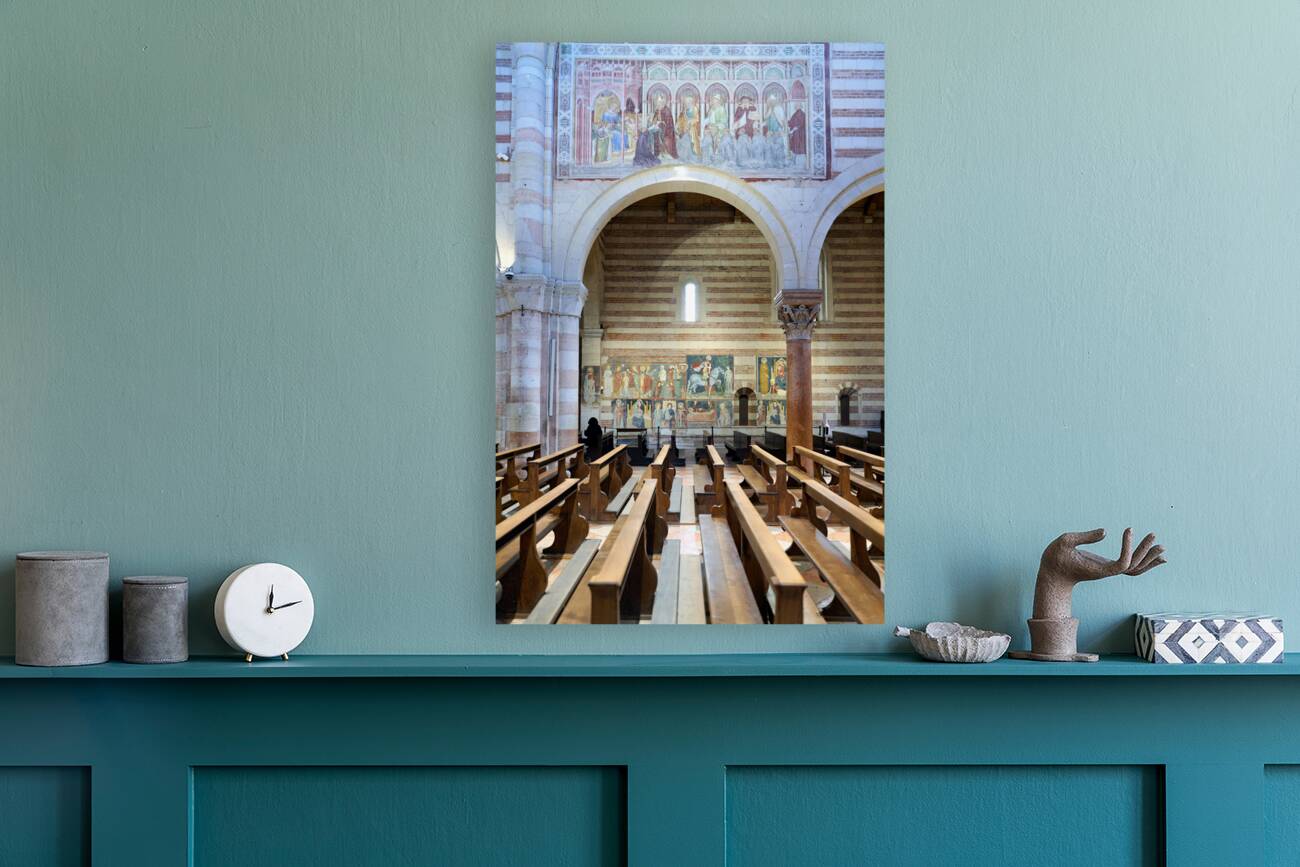 Verona Veneto Italy. The Basilica of San Zeno Reproduction