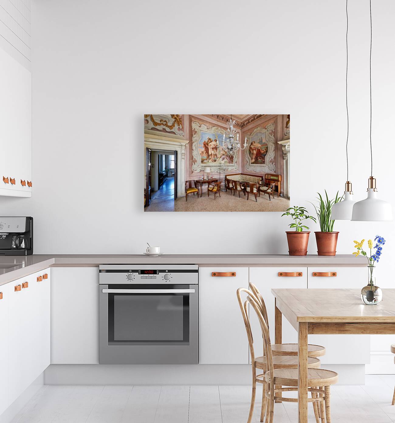 Vicenza Veneto Italy. The interiors of the Villa Valmarana ai Nani frescoed  by Giambattista and Giandomenico Tiepolo Reproduction