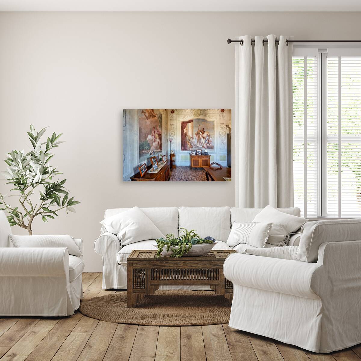 Vicenza Veneto Italy. The interiors of the Villa Valmarana ai Nani frescoed  by Giambattista and Giandomenico Tiepolo Reproduction