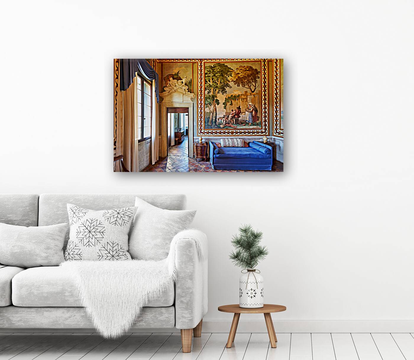 Vicenza Veneto Italy. The interiors of the Villa Valmarana ai Nani frescoed  by Giambattista and Giandomenico Tiepolo Reproduction