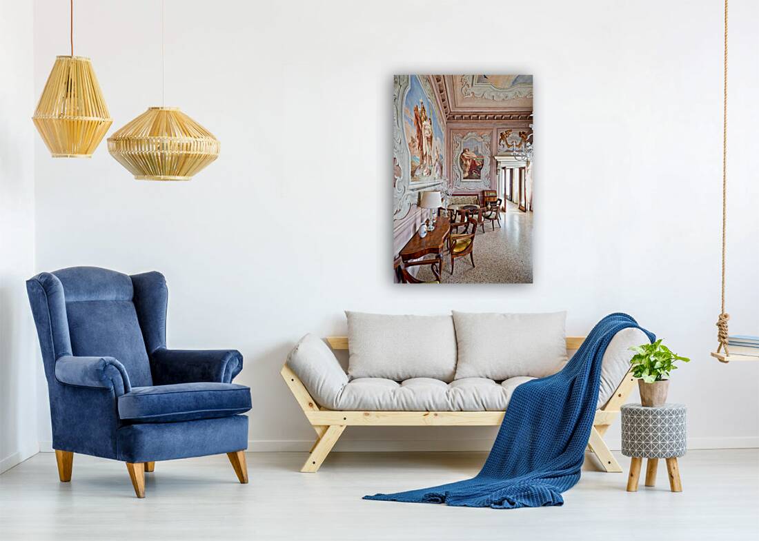 Vicenza Veneto Italy. The interiors of the Villa Valmarana ai Nani frescoed  by Giambattista and Giandomenico Tiepolo Reproduction