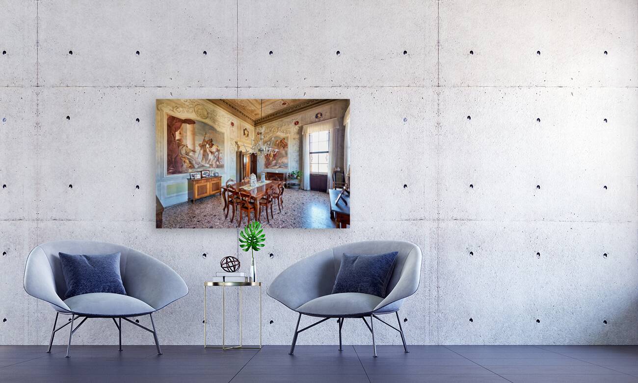 Vicenza Veneto Italy. The interiors of the Villa Valmarana ai Nani frescoed  by Giambattista and Giandomenico Tiepolo Reproduction