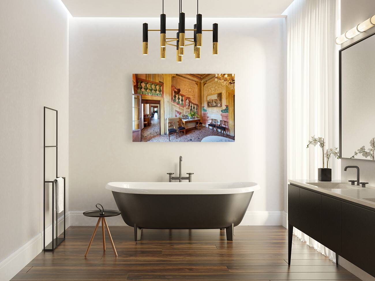 Vicenza Veneto Italy. The interiors of the Villa Valmarana ai Nani frescoed  by Giambattista and Giandomenico Tiepolo Reproduction