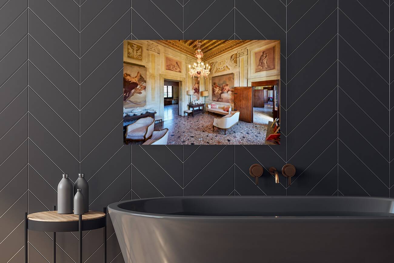 Vicenza Veneto Italy. The interiors of the Villa Valmarana ai Nani frescoed  by Giambattista and Giandomenico Tiepolo Reproduction