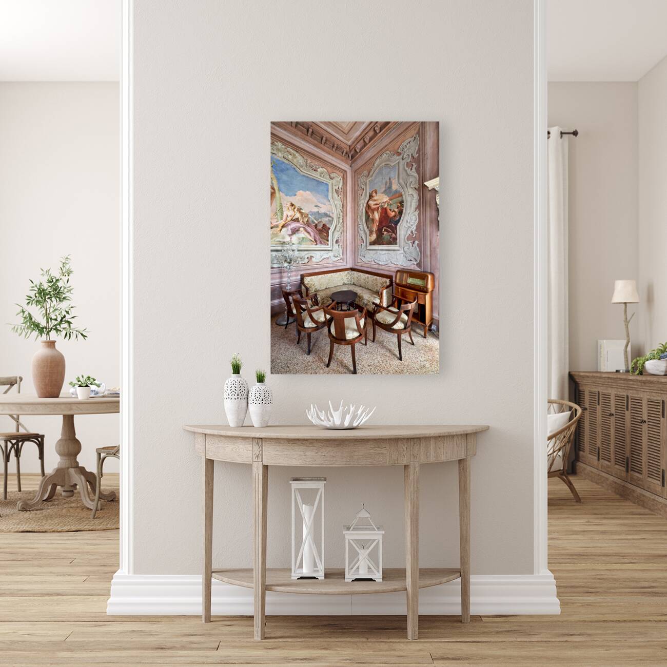 Vicenza Veneto Italy. The interiors of the Villa Valmarana ai Nani frescoed  by Giambattista and Giandomenico Tiepolo Reproduction