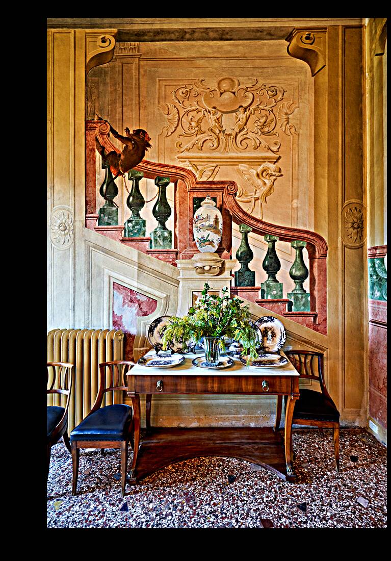 Vicenza Veneto Italy. The interiors of the Villa Valmarana ai Nani frescoed  by Giambattista and Giandomenico Tiepolo Reproduction