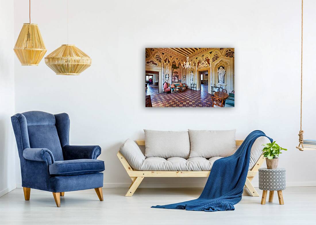 Vicenza Veneto Italy. The interiors of the Villa Valmarana ai Nani frescoed  by Giambattista and Giandomenico Tiepolo Reproduction