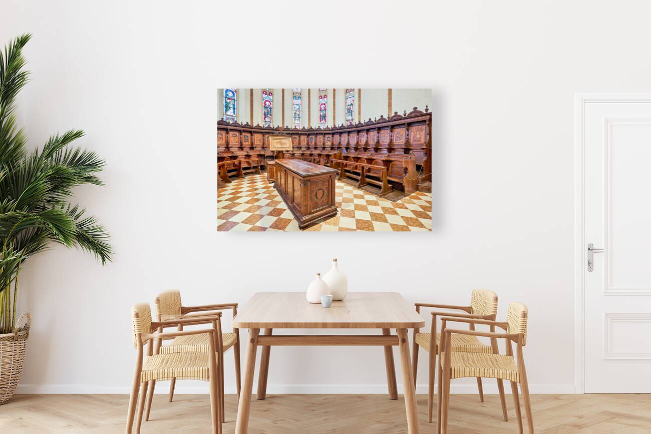 Vicenza Veneto Italy. Santa Corona is a Gothic-style Roman Catholic church Reproduction