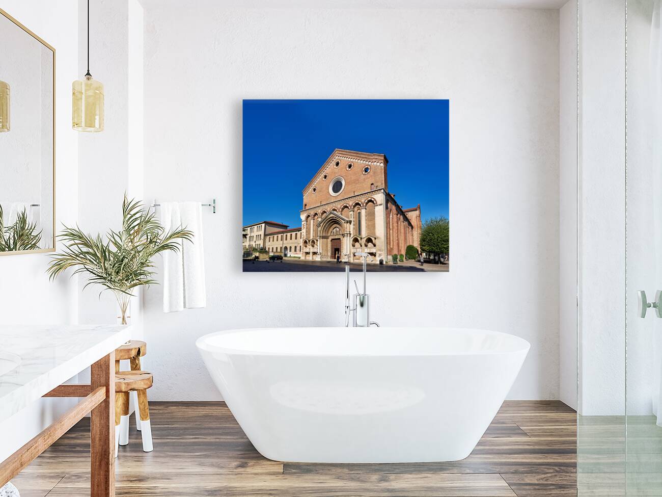 Vicenza Veneto Italy. The church of San Lorenzo Reproduction