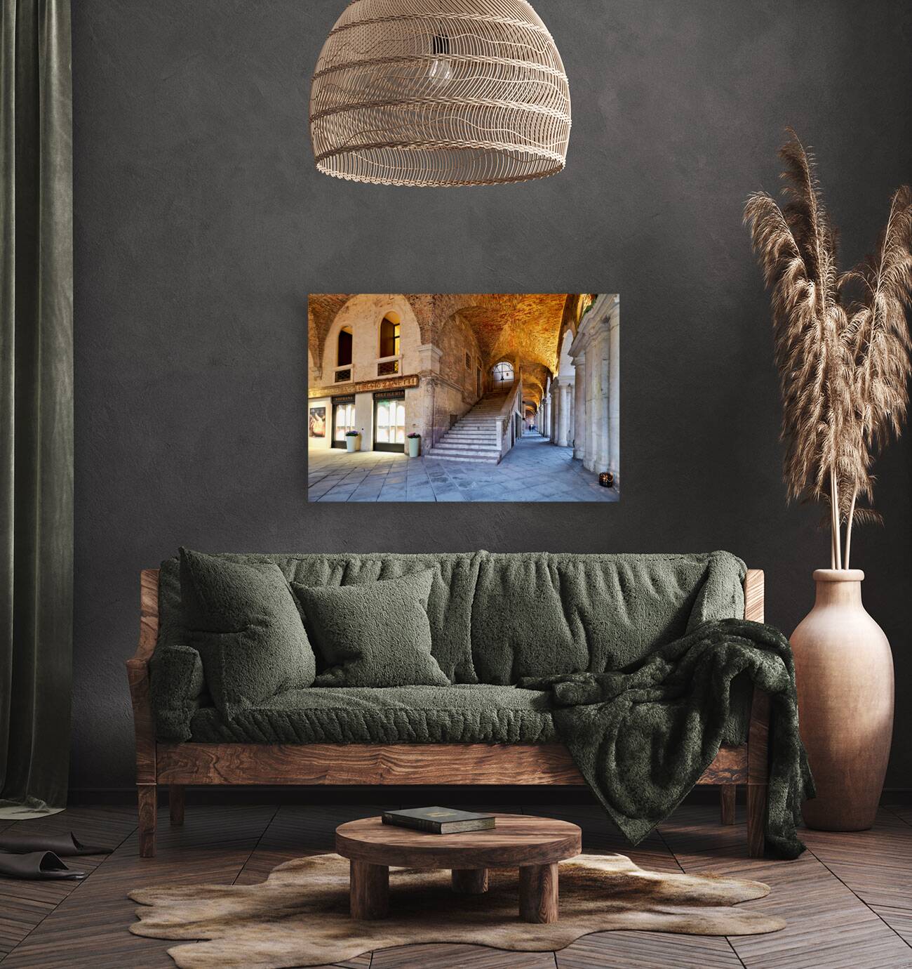 Medieval arcade in Piazza dei Signori. Vicenza Veneto Italy Reproduction