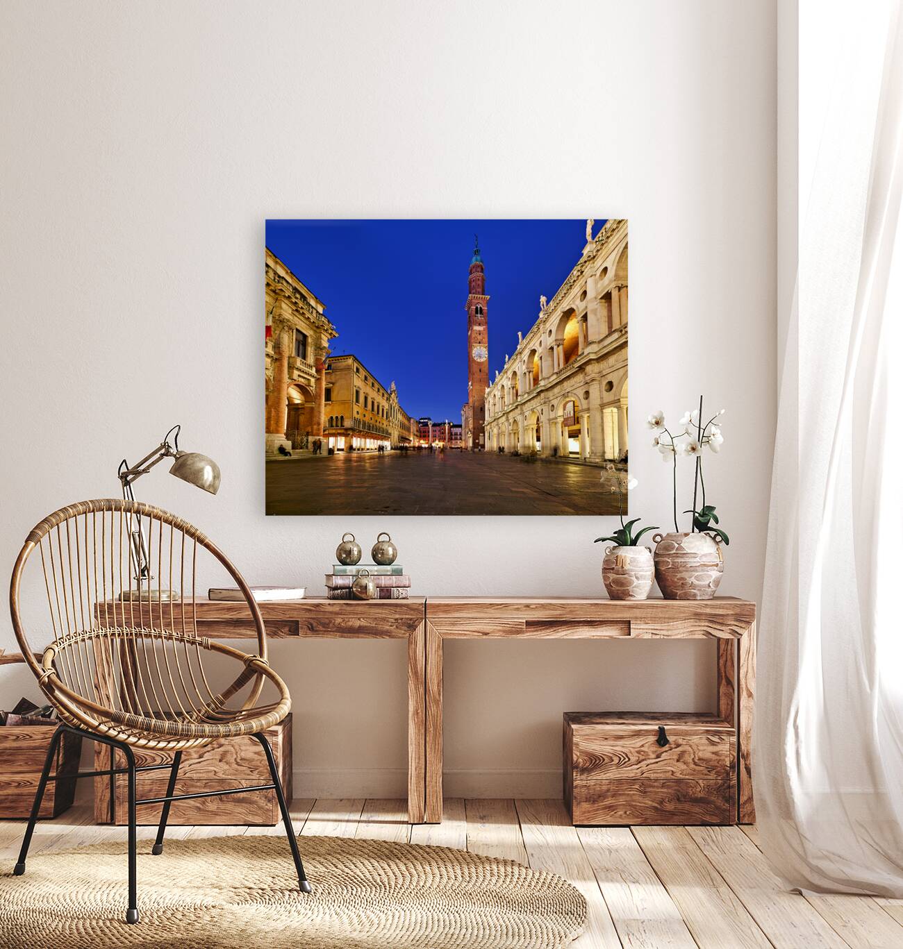 Vicenza Veneto Italy. The Basilica Palladiana is a Renaissance building in the central Piazza dei Signori in Vicenza Reproduction