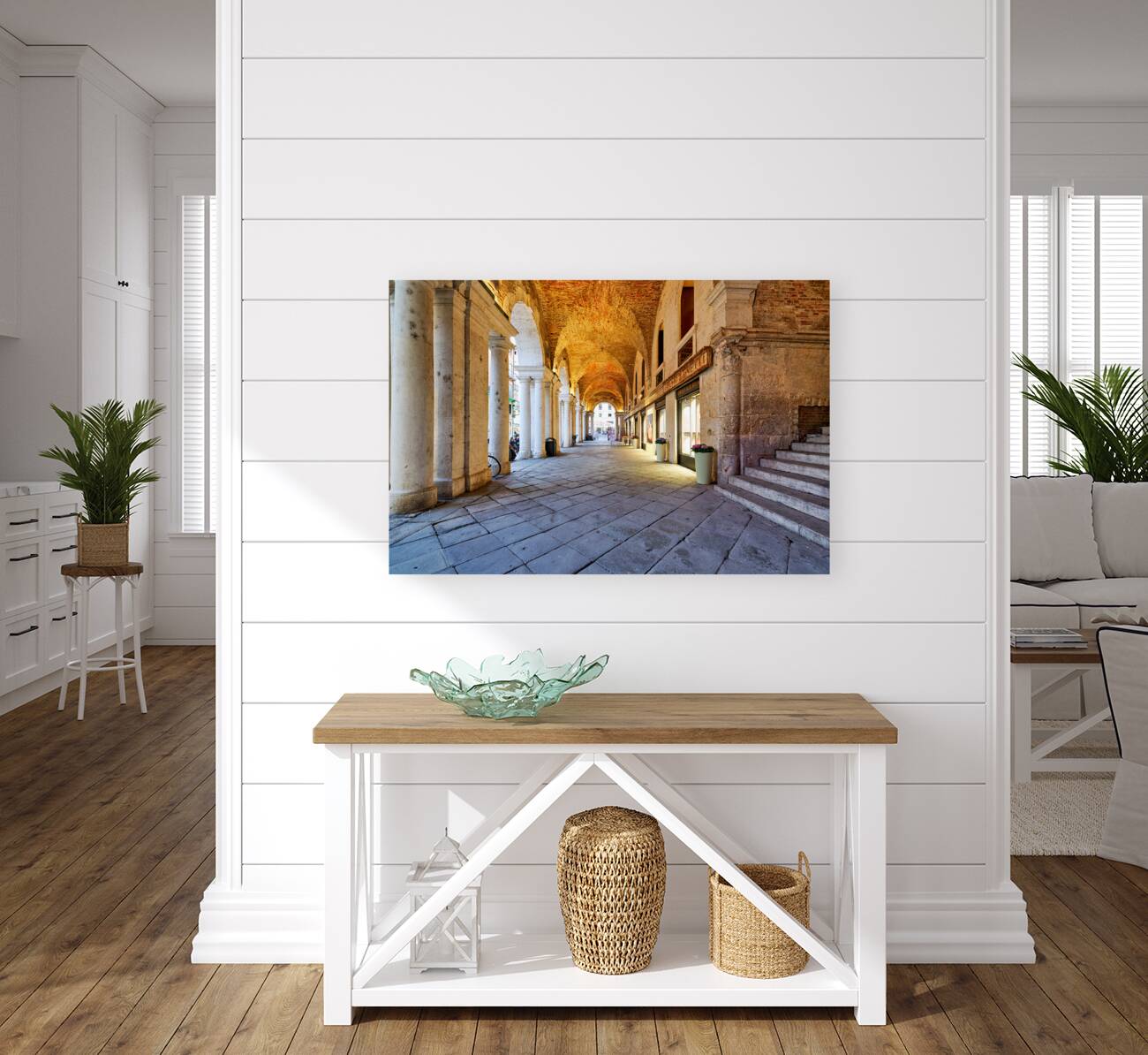 Medieval arcade in Piazza dei Signori. Vicenza Veneto Italy Reproduction