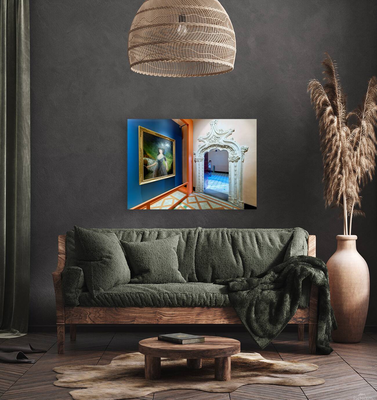 Zaragoza. Saragossa. Aragon. Spain. Aljafería Palace. Portrait of Queen Maria Luisa. 1790. Francisco de Goya Reproduction