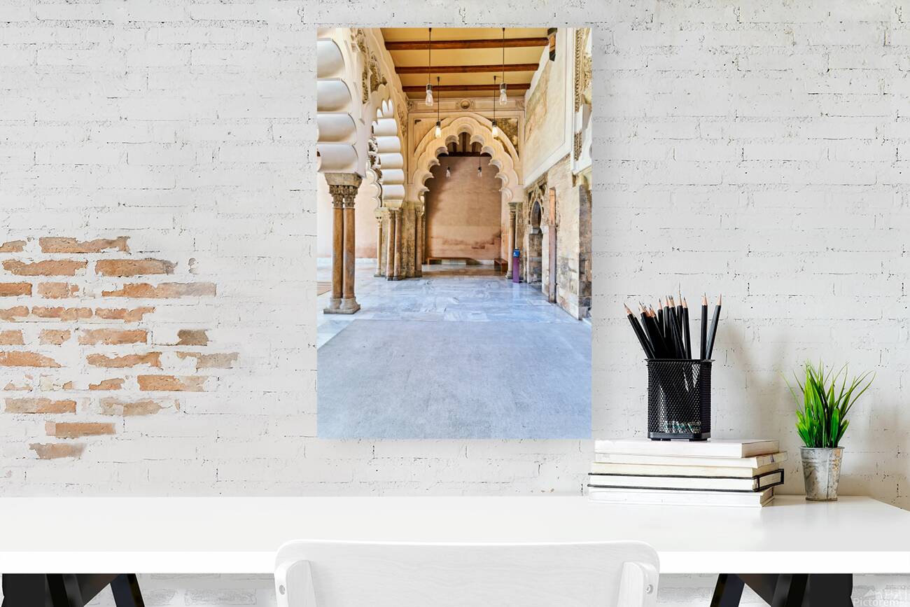 Zaragoza. Saragossa. Aragon. Spain. Aljafería Palace Reproduction