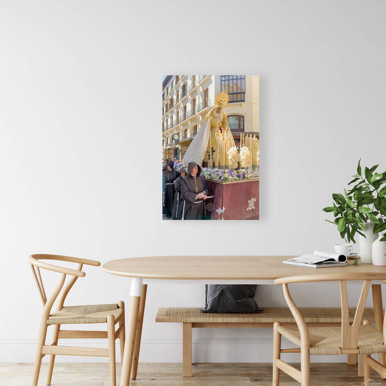 Zaragoza. Saragossa. Aragon. Spain.  Processions of the Easter Holy Week Reproduction