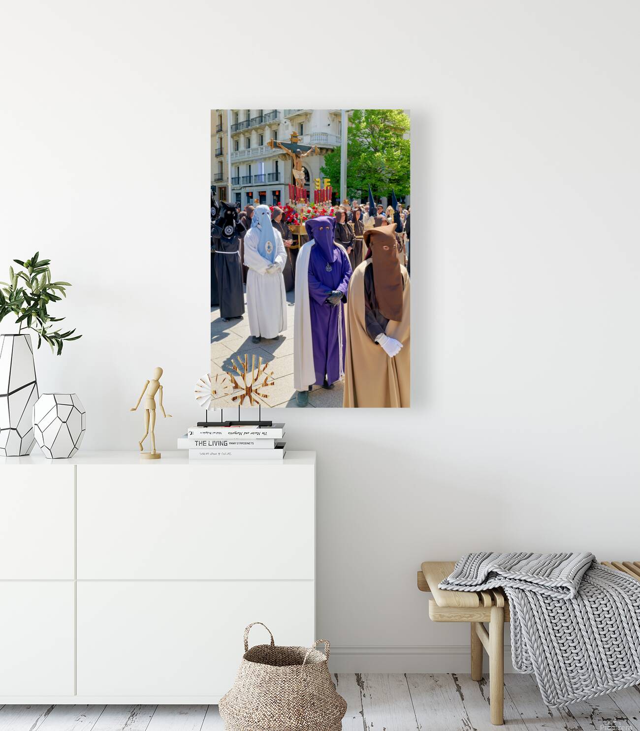 Zaragoza. Saragossa. Aragon. Spain.  Processions of the Easter Holy Week Reproduction