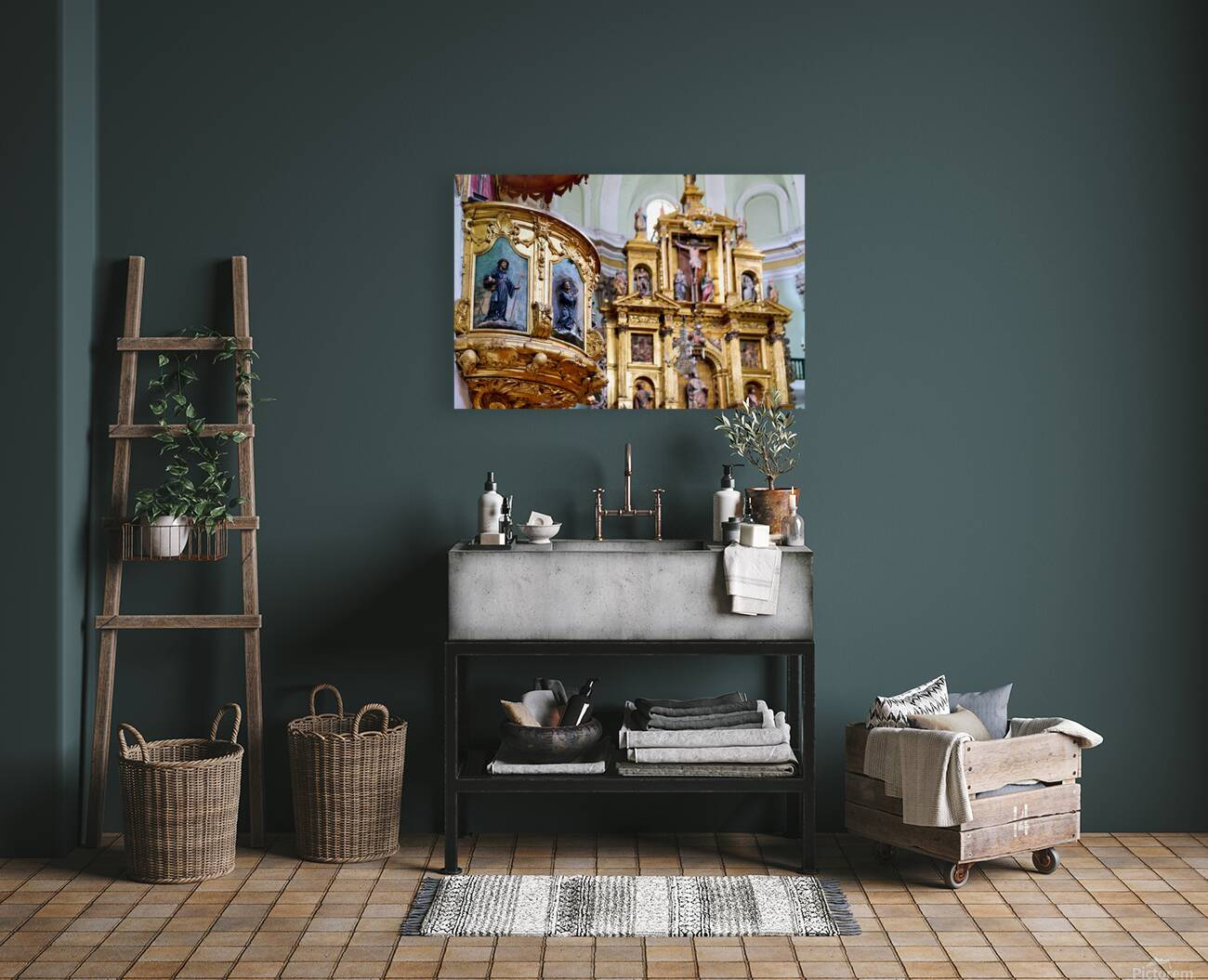 Zaragoza. Saragossa. Aragon. Spain. San Gil Abad church Reproduction