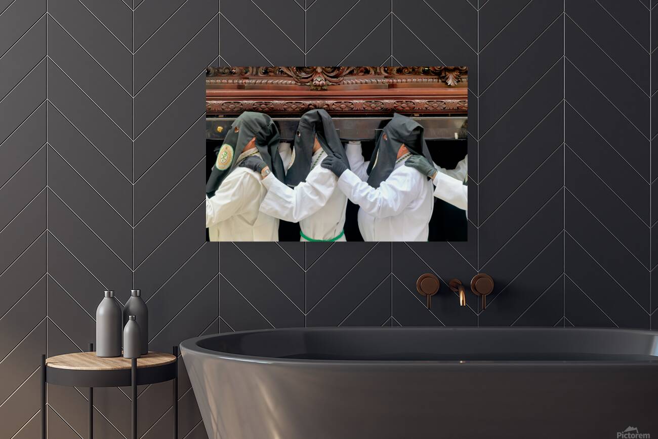 Zaragoza. Saragossa. Aragon. Spain.  Processions of the Easter Holy Week Reproduction