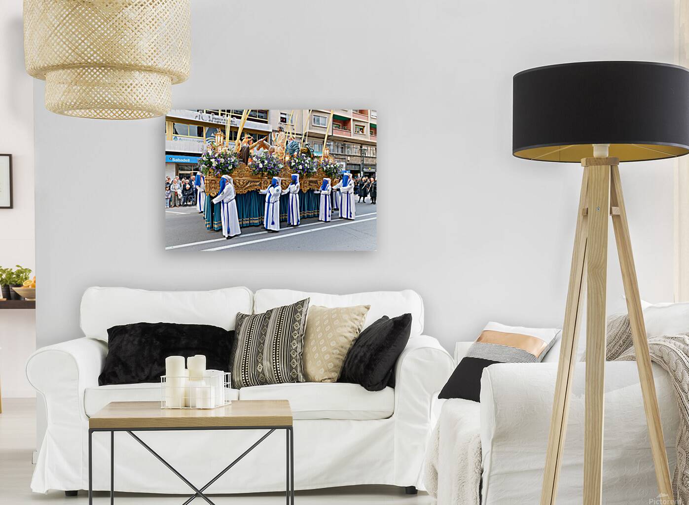 Zaragoza. Saragossa. Aragon. Spain.  Processions of the Easter Holy Week Reproduction