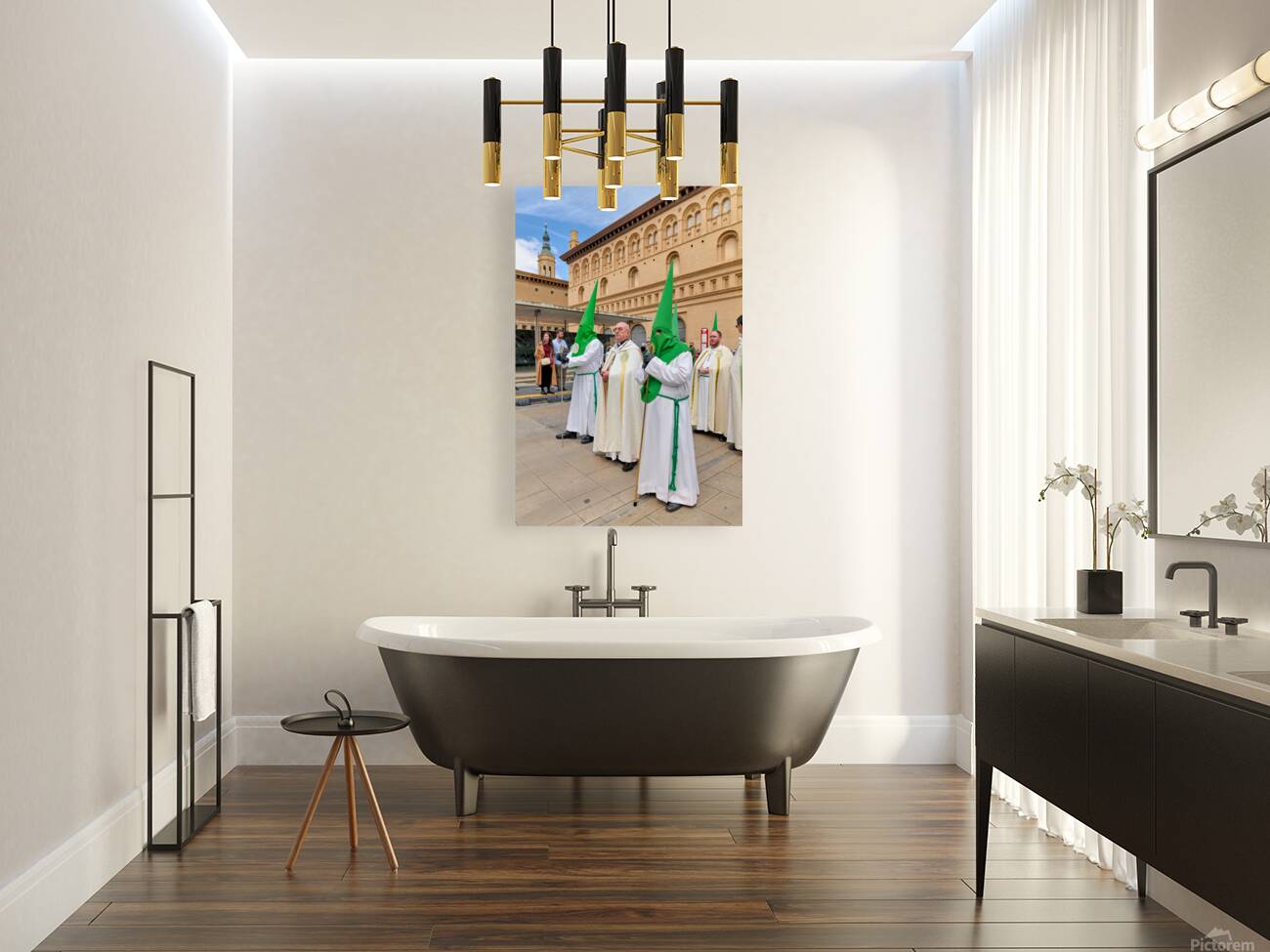 Zaragoza. Saragossa. Aragon. Spain.  Processions of the Easter Holy Week Reproduction