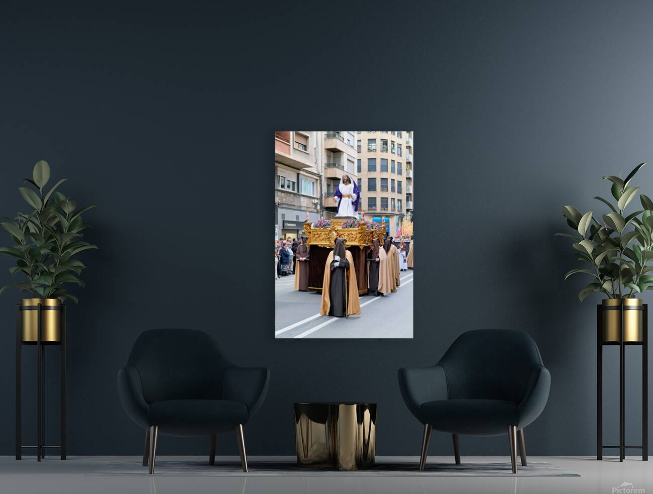 Zaragoza. Saragossa. Aragon. Spain.  Processions of the Easter Holy Week Reproduction