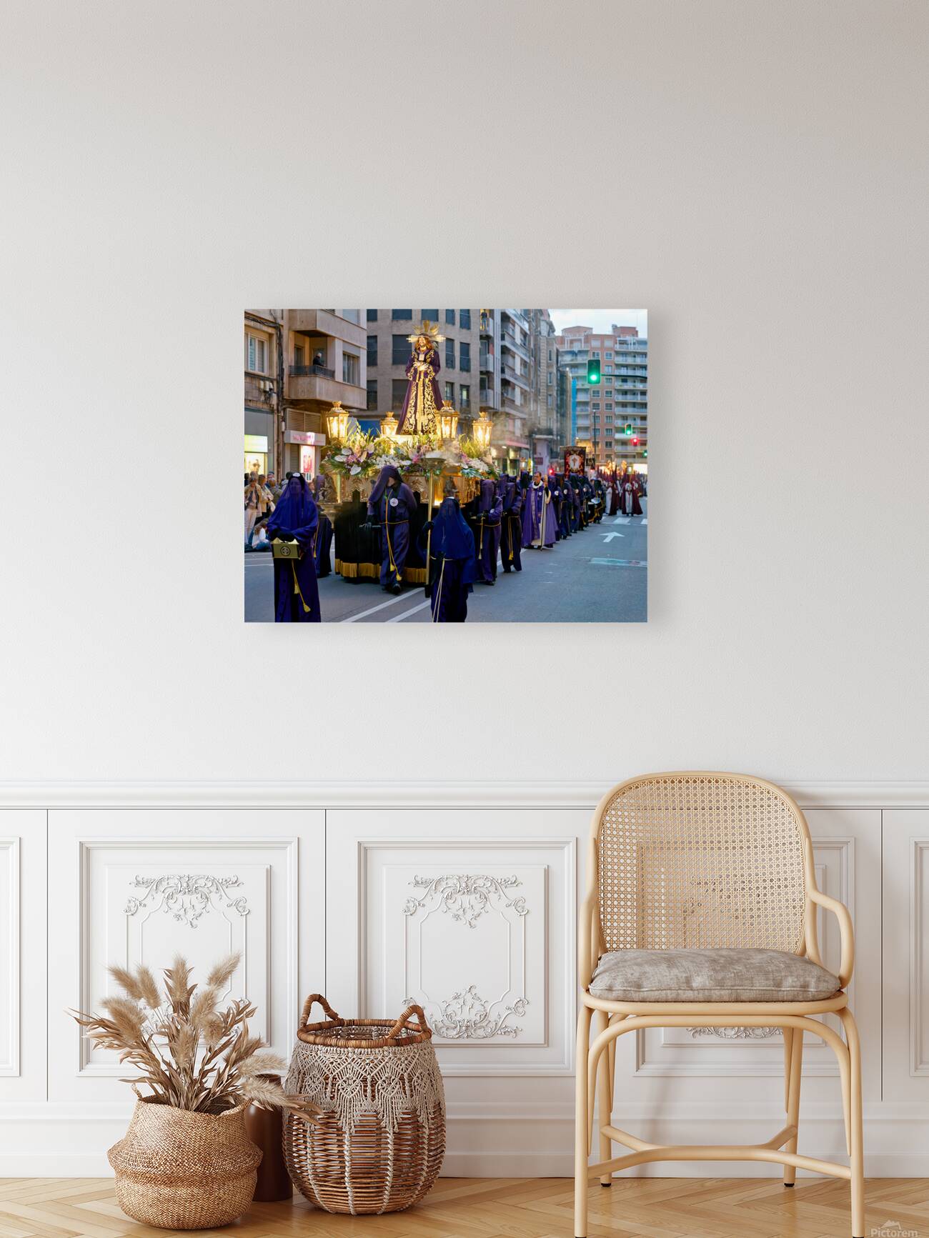 Zaragoza. Saragossa. Aragon. Spain.  Processions of the Easter Holy Week Reproduction