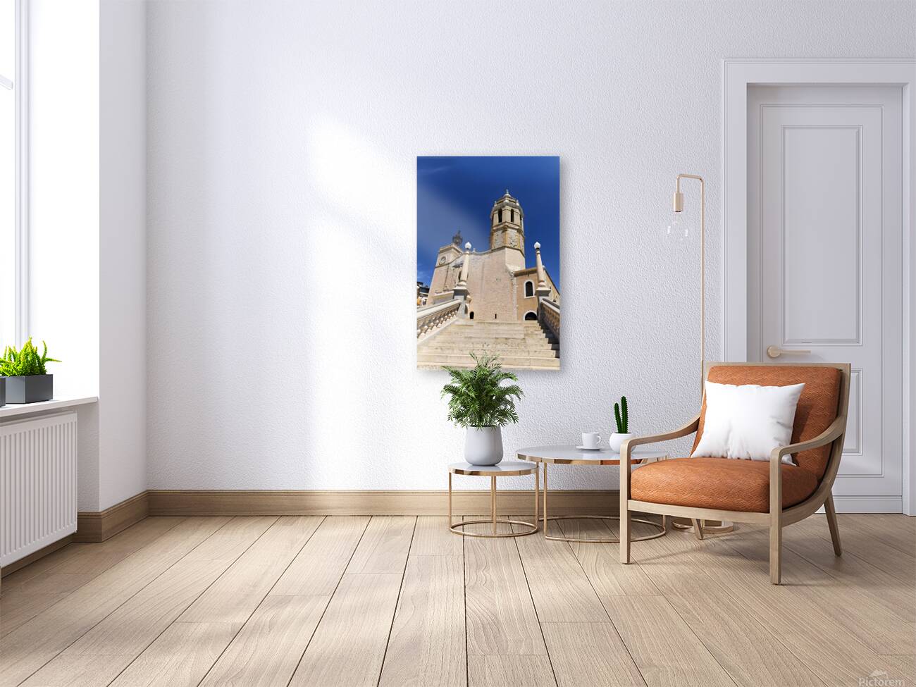 Sitges Catalunya Spain. Church esglesia de Sant Bartomeu i Santa Tecla Reproduction