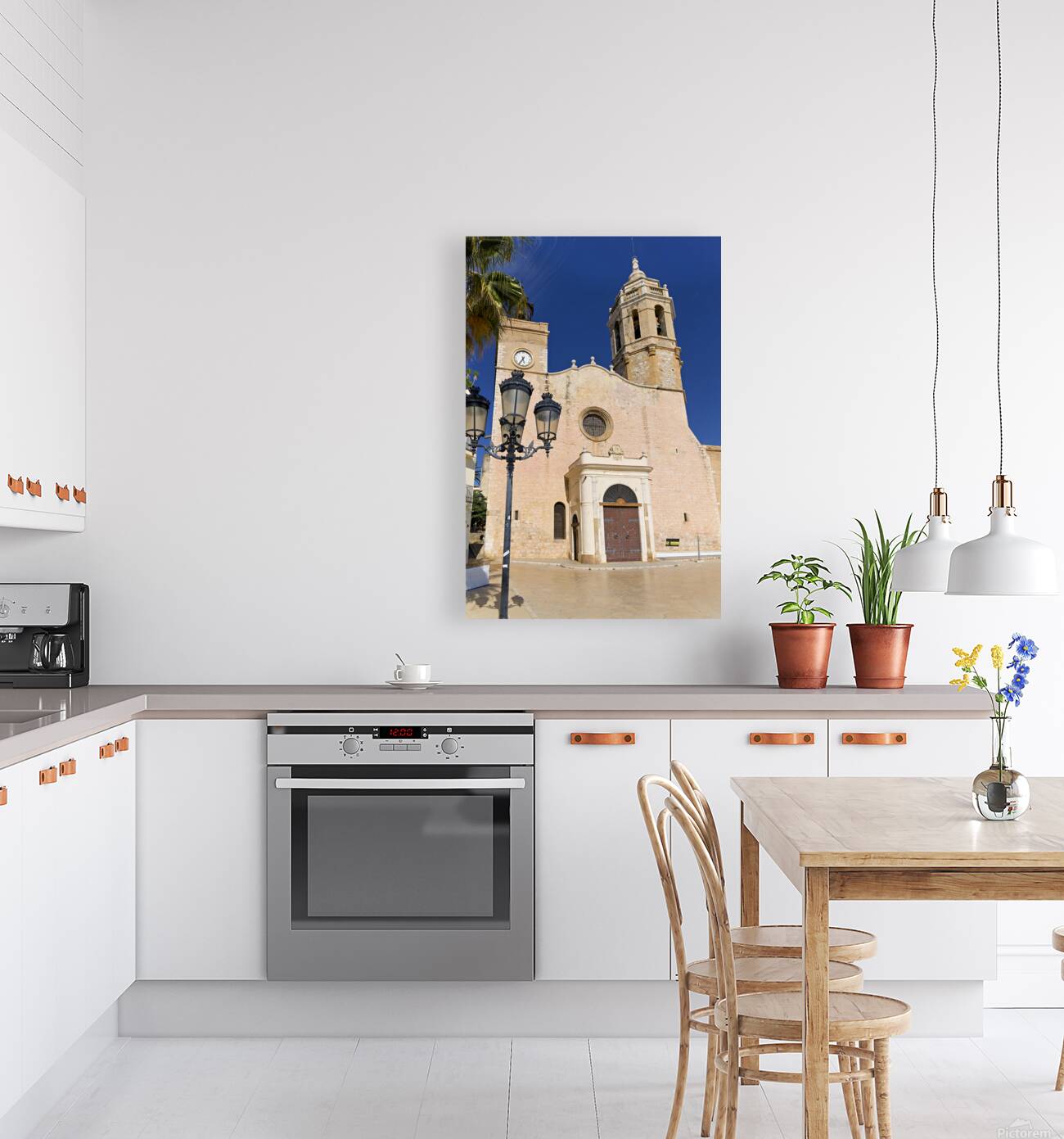 Sitges Catalunya Spain. Church esglesia de Sant Bartomeu i Santa Tecla Reproduction