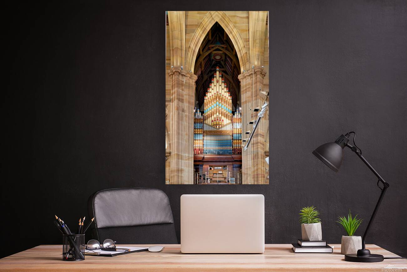 Grand pipe organ in St. Andrews Cathedral reaches high above Reproduction