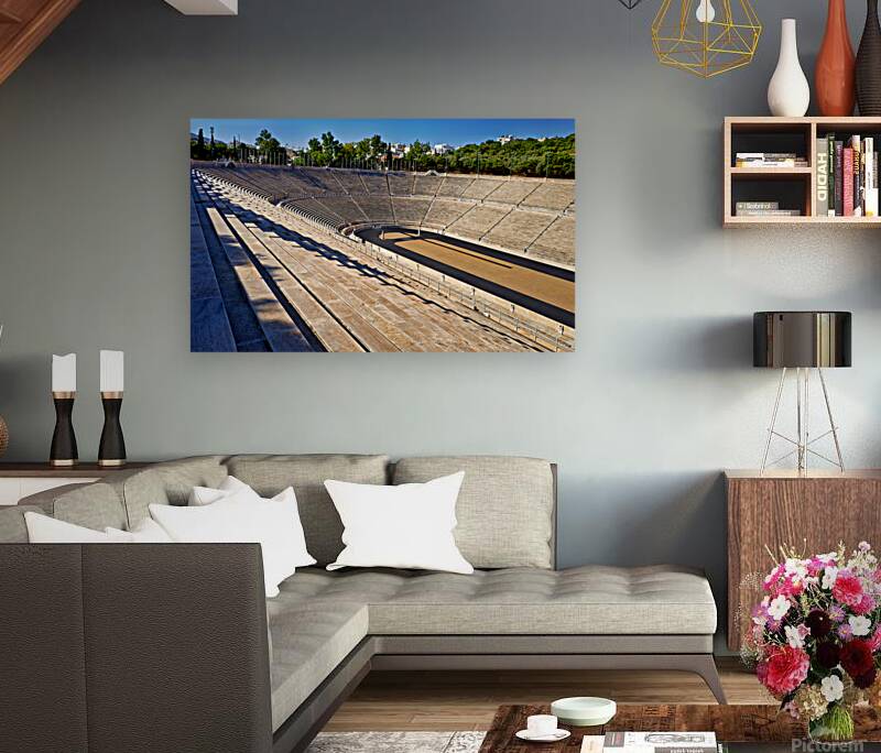 Panathenaic Stadium in Athens during a warm sunny day Reproduction