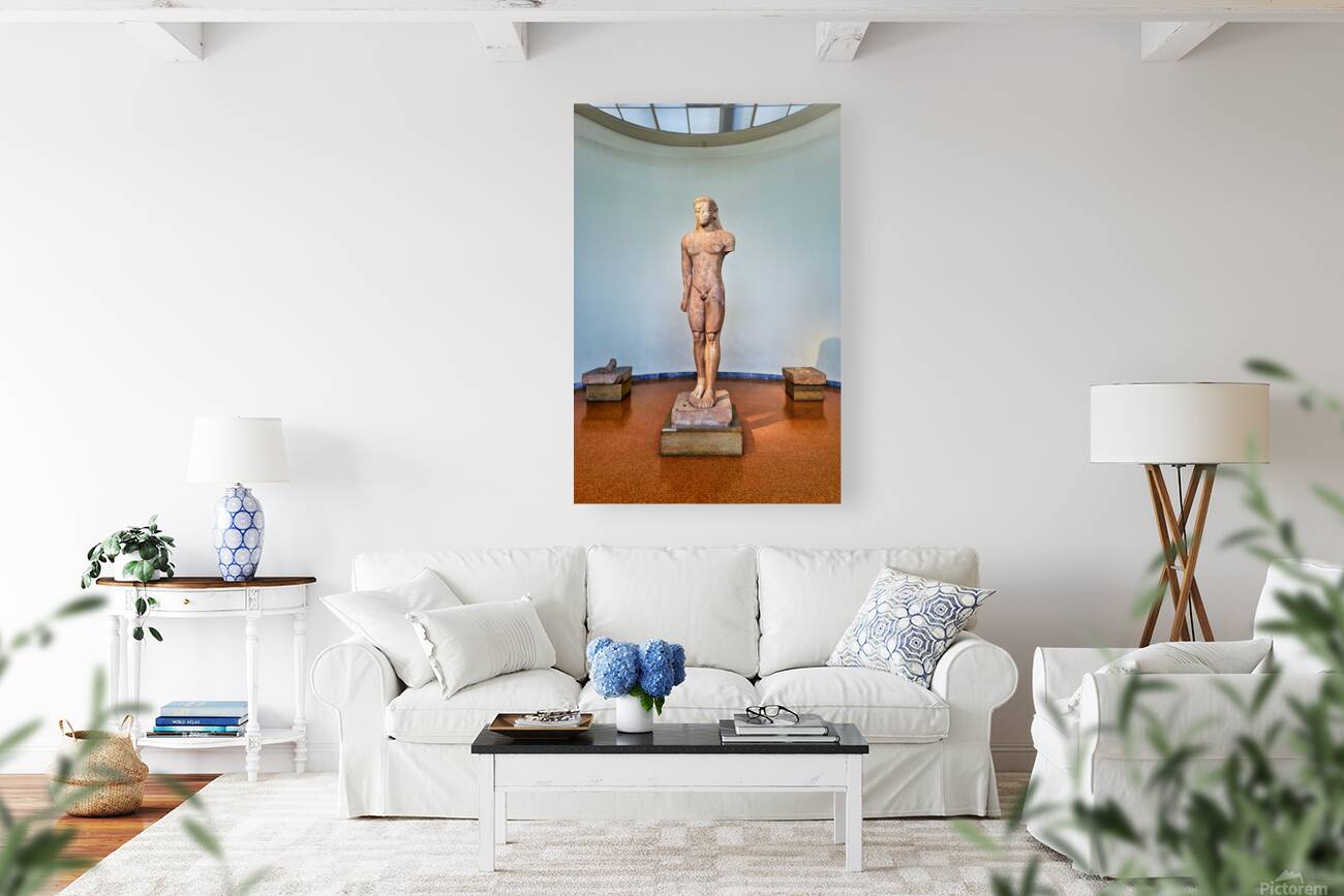 Statue of youth in National Archaeological Museum of Athens Gree Reproduction