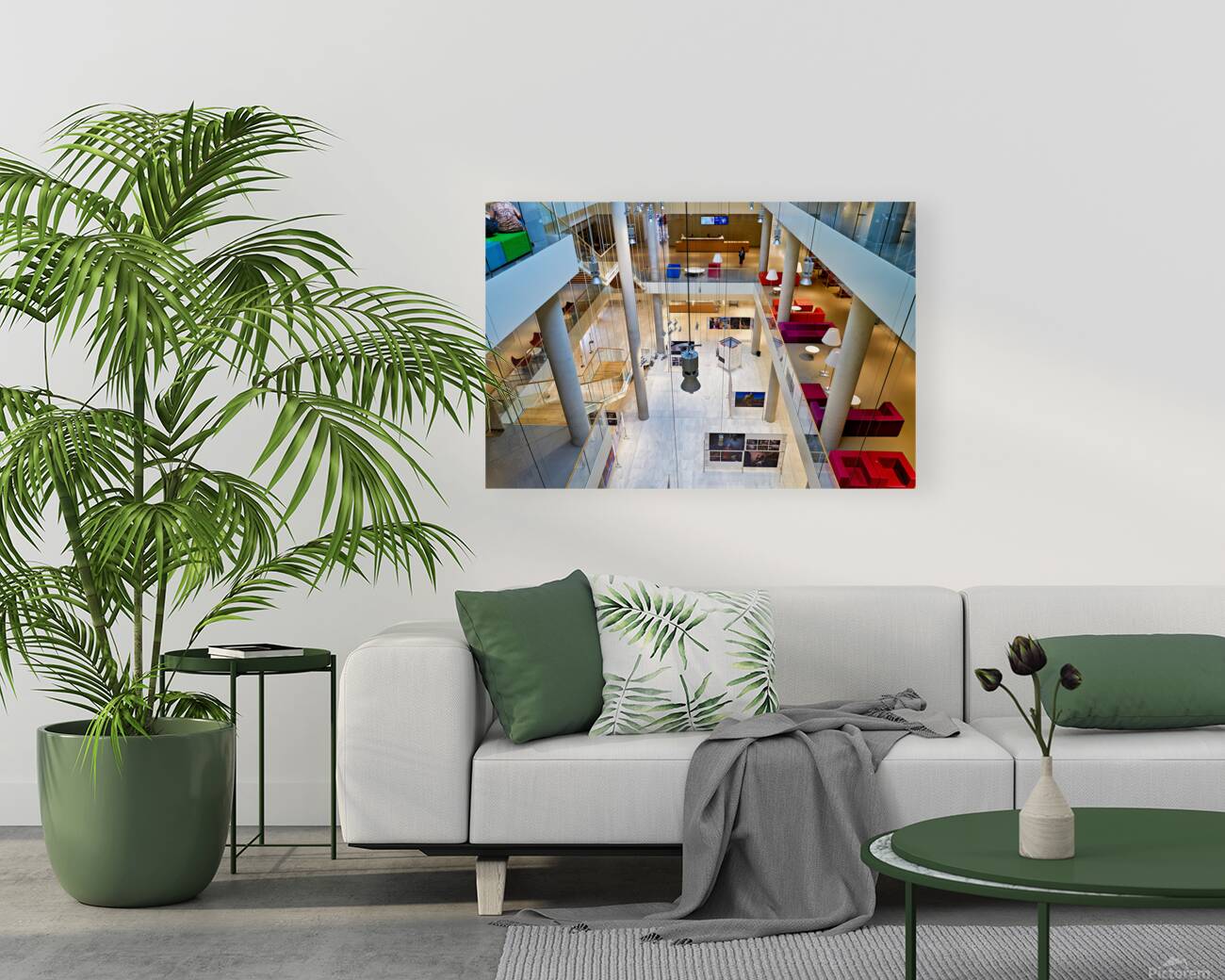 Visitors explore the Stavros Niarchos Foundation in Athens Reproduction