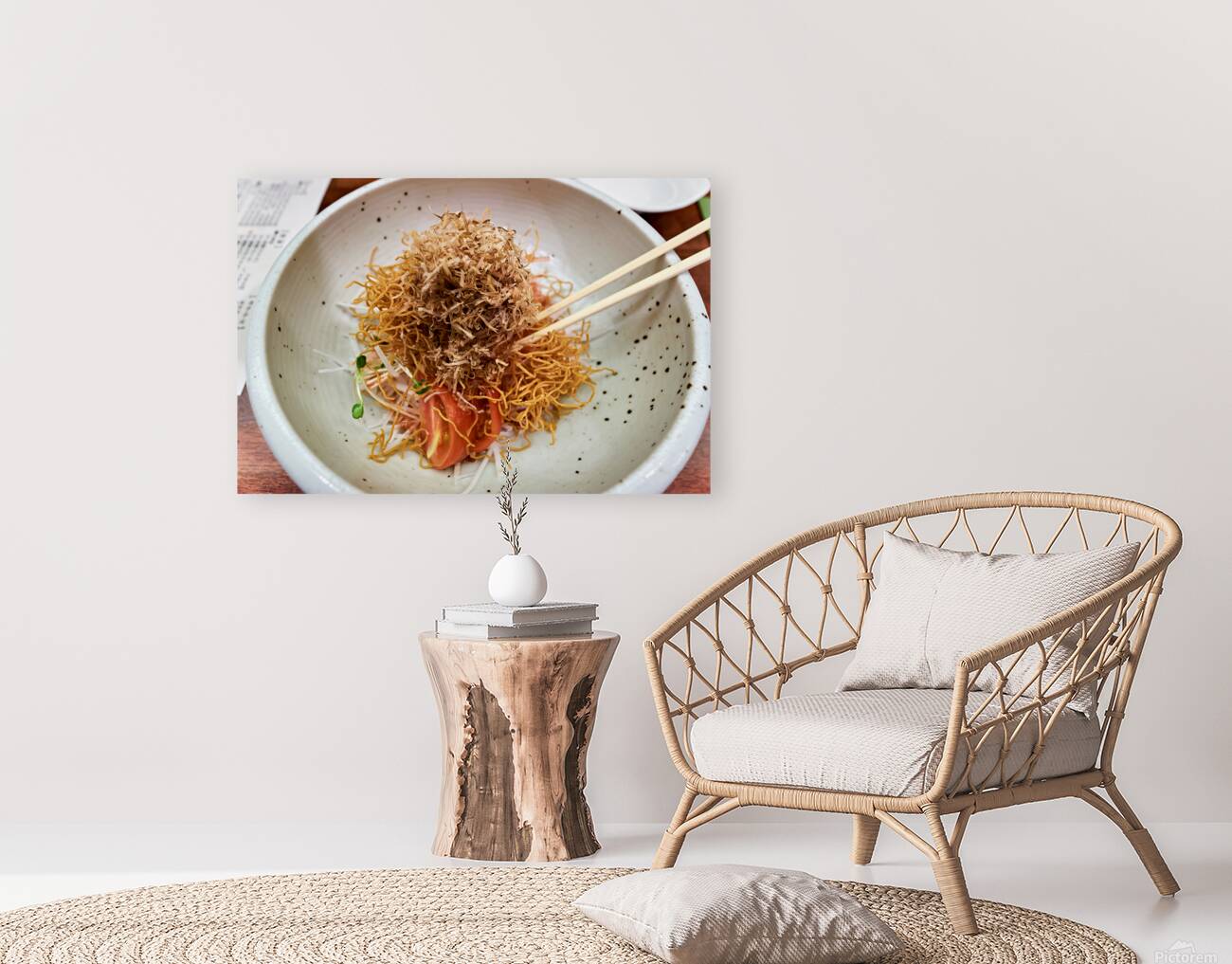 Enjoying traditional Japanese cuisine in Kyoto with fresh ingred Reproduction