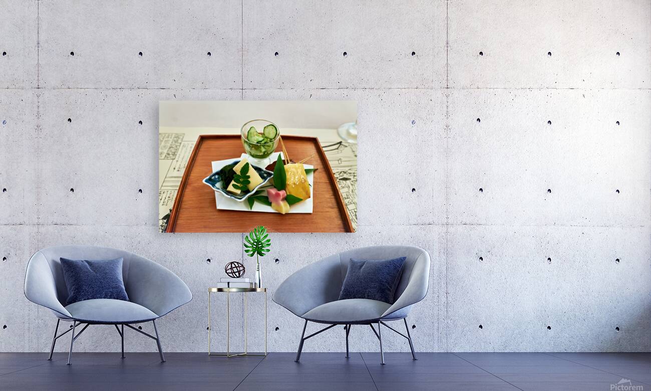 Traditional Japanese food served in a restaurant in Miyajima Jap Reproduction