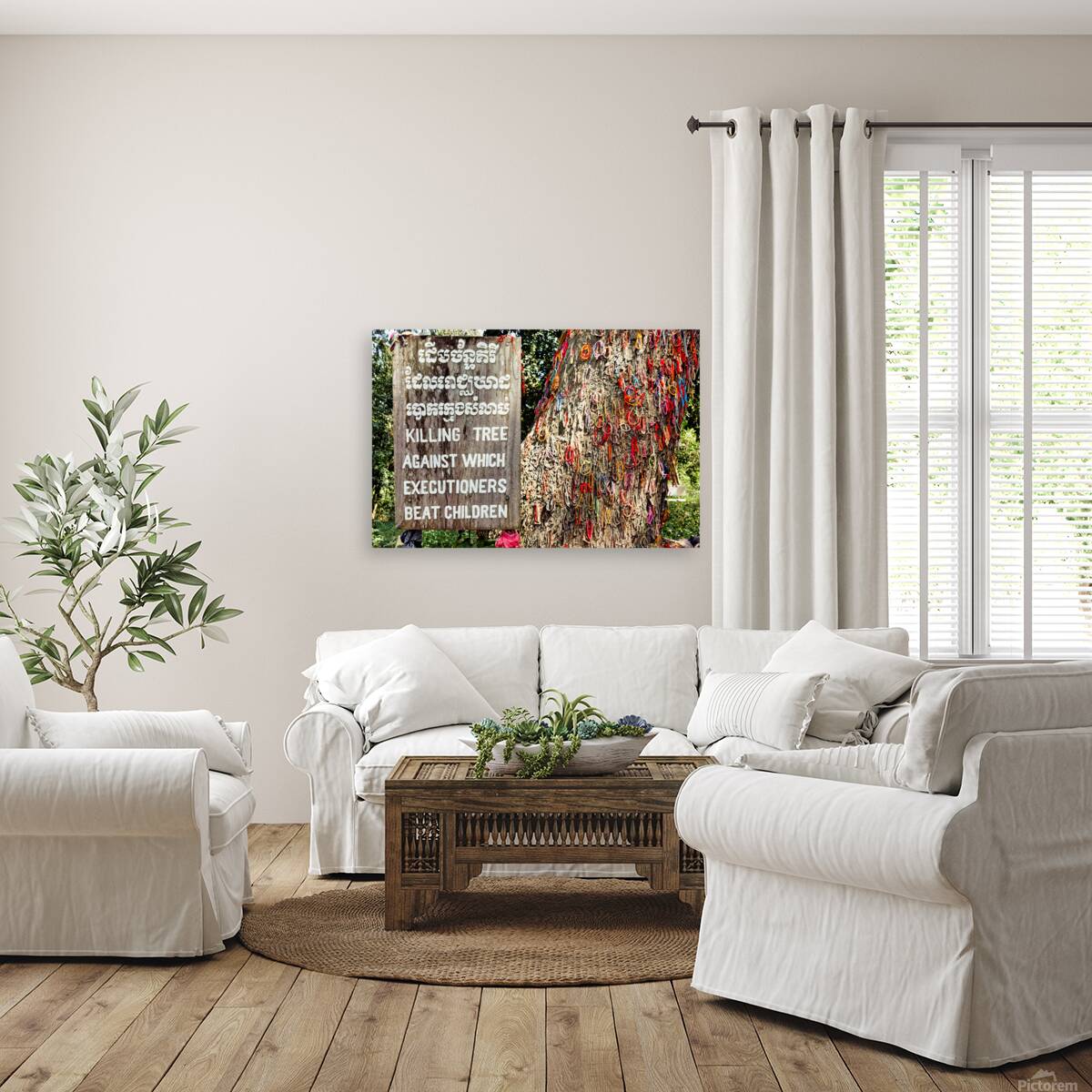 Cambodian Killing Tree a poignant memorial for children. Reproduction