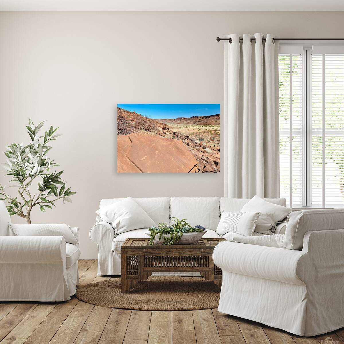 Prehistoric rock engravings in Twyfelfontein Kunene region Reproduction